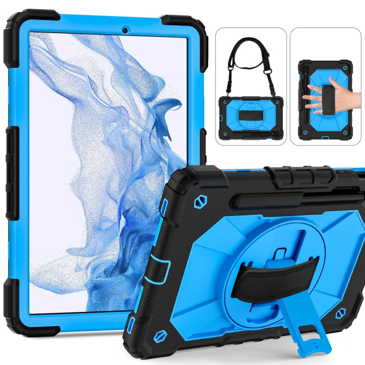 For Samsung Galaxy Tab S8 / Tab S7 Contrast Color Robot Silicone + PC Tablet Case