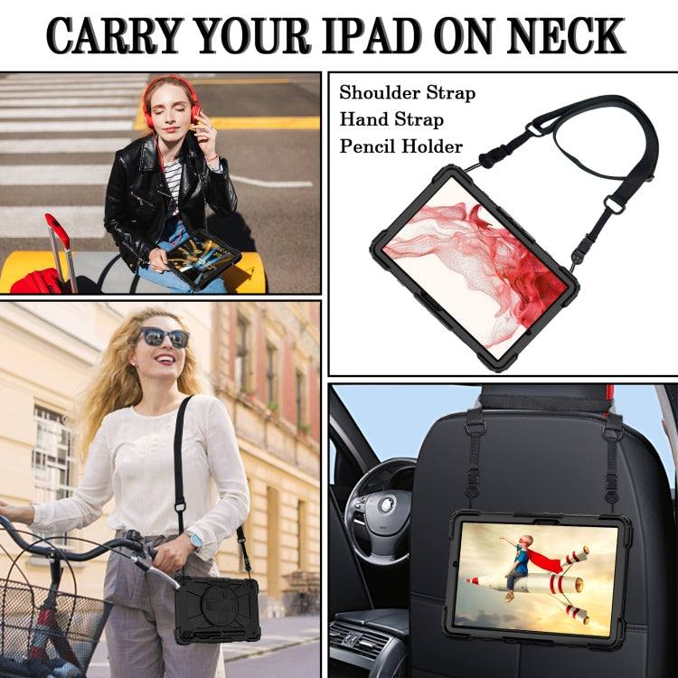 For Samsung Galaxy Tab S8 / Tab S7 Contrast Color Robot Silicone + PC Tablet Case