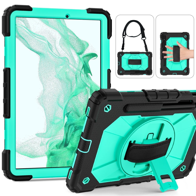 For Samsung Galaxy Tab S8 / Tab S7 Contrast Color Robot Silicone + PC Tablet Case