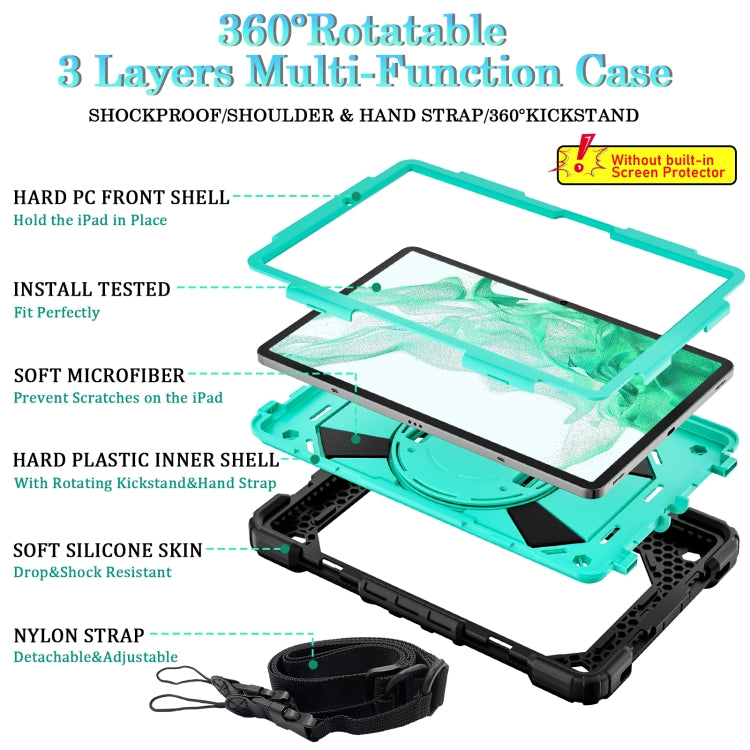 For Samsung Galaxy Tab S8 / Tab S7 Contrast Color Robot Silicone + PC Tablet Case