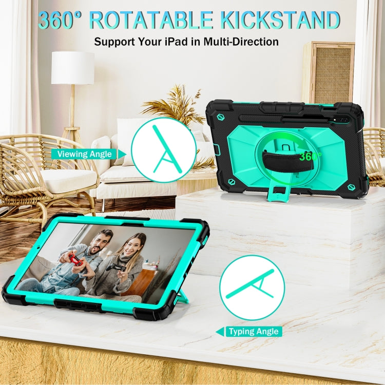 For Samsung Galaxy Tab S8 / Tab S7 Contrast Color Robot Silicone + PC Tablet Case