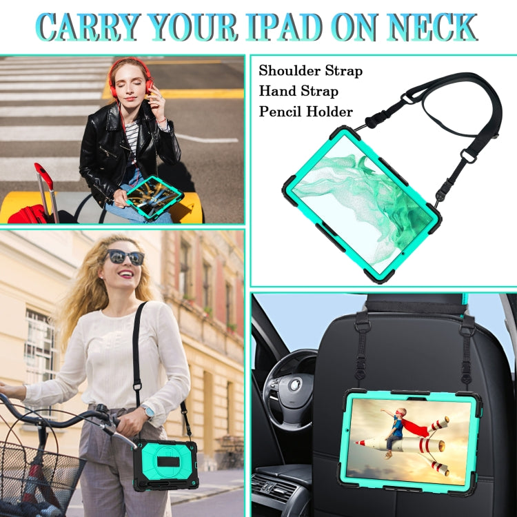 For Samsung Galaxy Tab S8 / Tab S7 Contrast Color Robot Silicone + PC Tablet Case