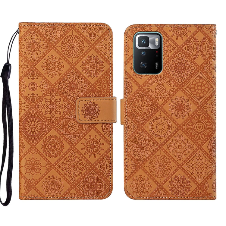 For Xiaomi Redmi Note 10 Pro 5G Ethnic Style Embossed Pattern Leather Phone Case