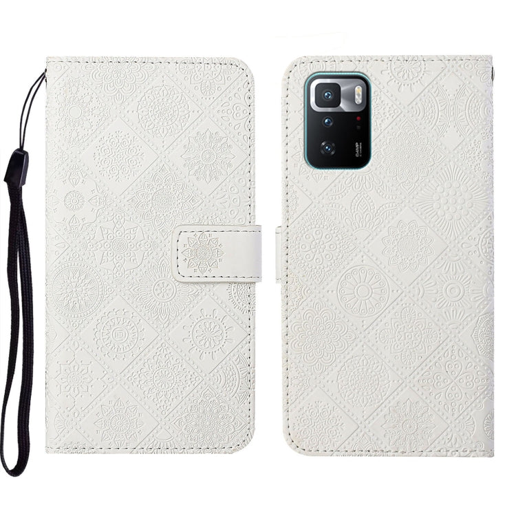 For Xiaomi Redmi Note 10 Pro 5G Ethnic Style Embossed Pattern Leather Phone Case