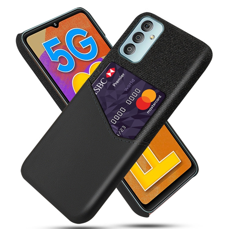 For Samsung Galaxy F23 5G Cloth Texture PC + PU Leather Back Cover Case with Card Slot