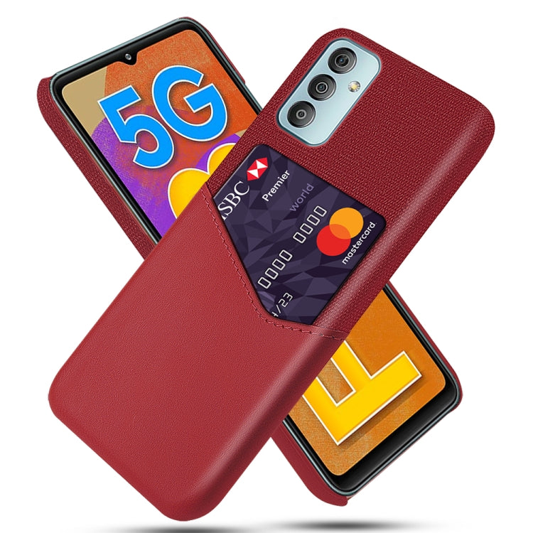 For Samsung Galaxy F23 5G Cloth Texture PC + PU Leather Back Cover Case with Card Slot