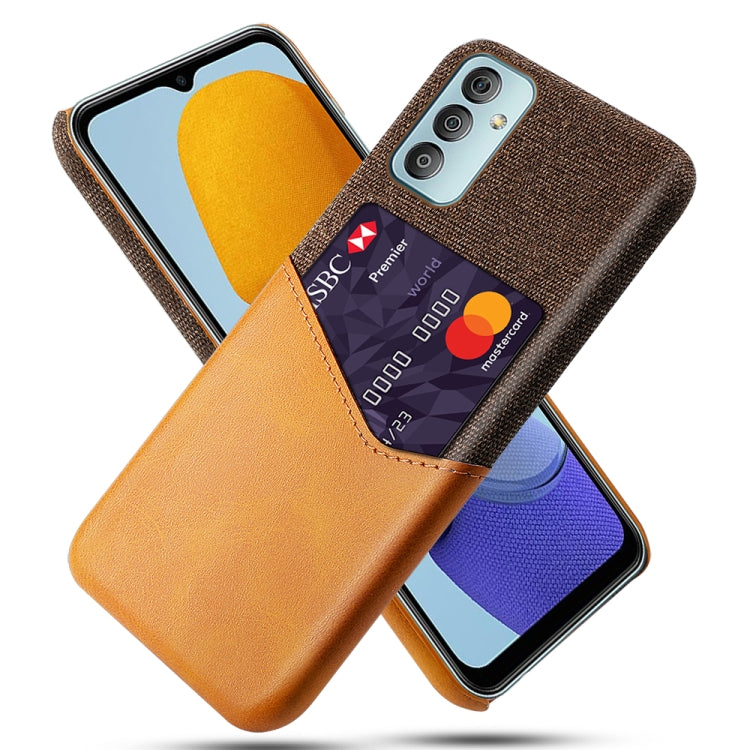 For Samsung Galaxy M23 5G Cloth Texture PC + PU Leather Back Cover Case with Card Slot