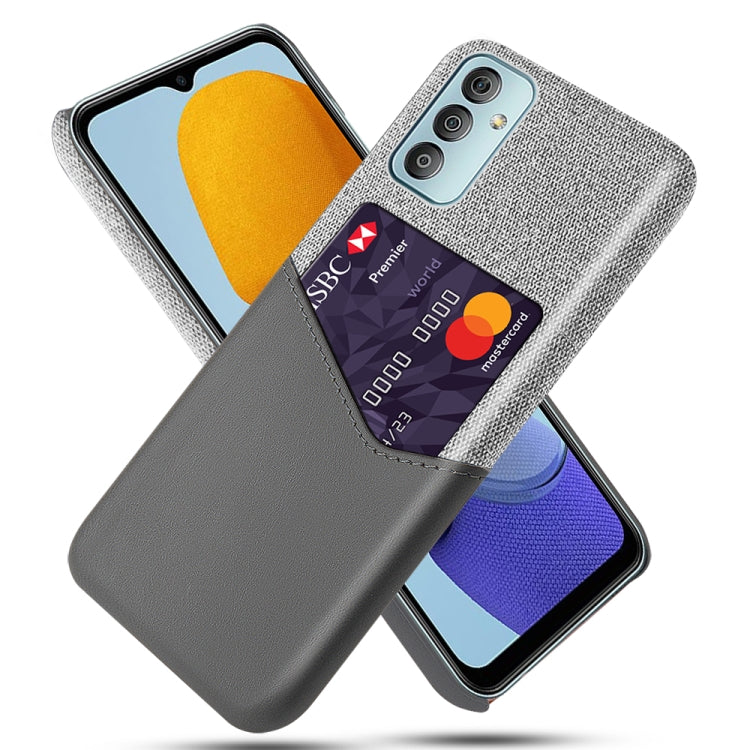 For Samsung Galaxy M23 5G Cloth Texture PC + PU Leather Back Cover Case with Card Slot
