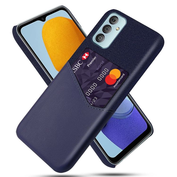 For Samsung Galaxy M23 5G Cloth Texture PC + PU Leather Back Cover Case with Card Slot