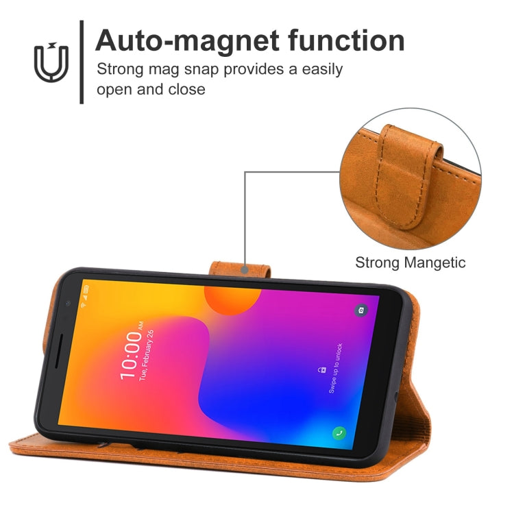 For Alcatel 1B 2022 Leather Phone Case