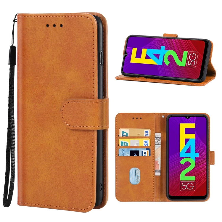 For Samsung Galaxy F42 5G Leather Phone Case