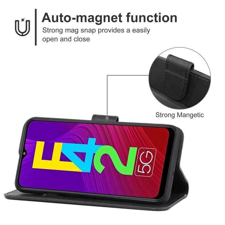 For Samsung Galaxy F42 5G Leather Phone Case
