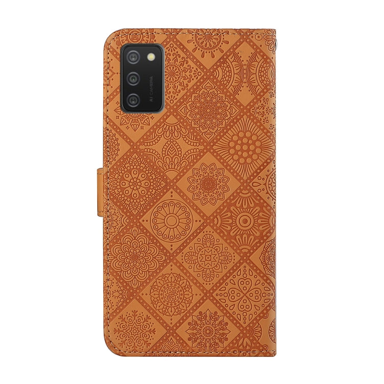 For Samsung Galaxy A03s 164mm Ethnic Style Embossed Pattern Leather Phone Case