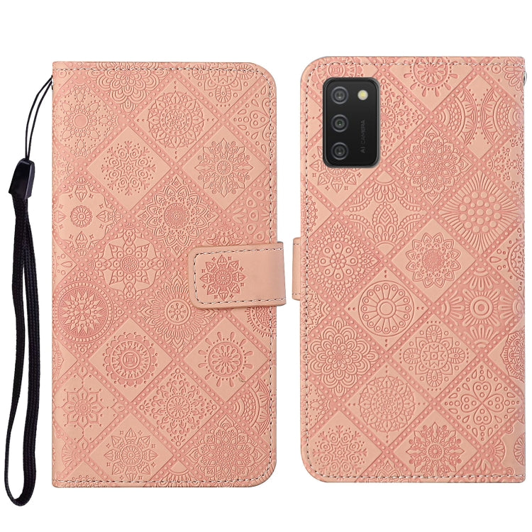 For Samsung Galaxy A03s 164mm Ethnic Style Embossed Pattern Leather Phone Case