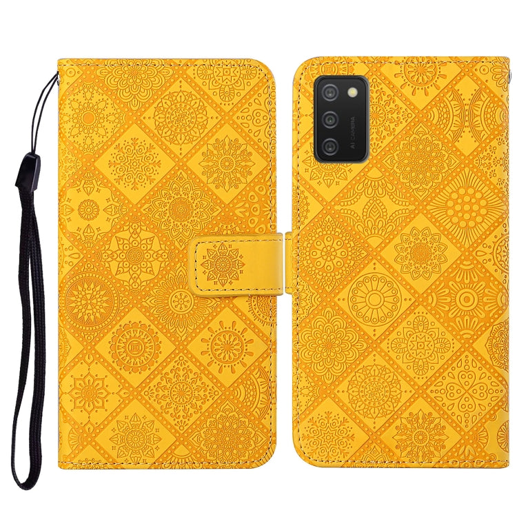 For Samsung Galaxy A03s 164mm Ethnic Style Embossed Pattern Leather Phone Case