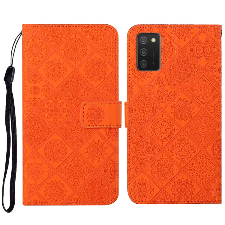 For Samsung Galaxy A03s 164mm Ethnic Style Embossed Pattern Leather Phone Case