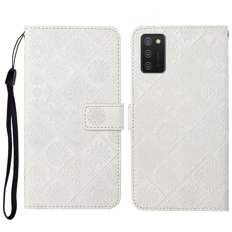 For Samsung Galaxy A03s 164mm Ethnic Style Embossed Pattern Leather Phone Case