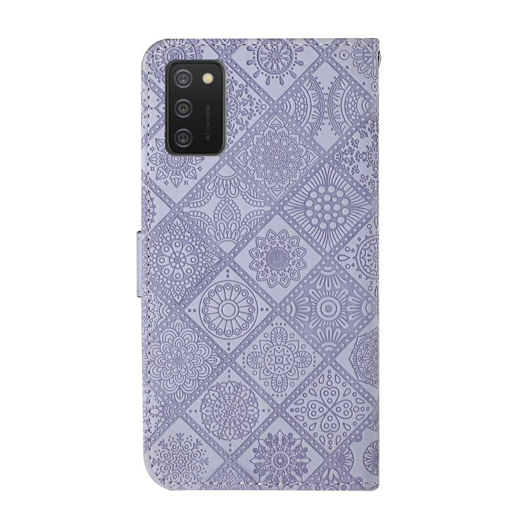 For Samsung Galaxy A03s 164mm Ethnic Style Embossed Pattern Leather Phone Case