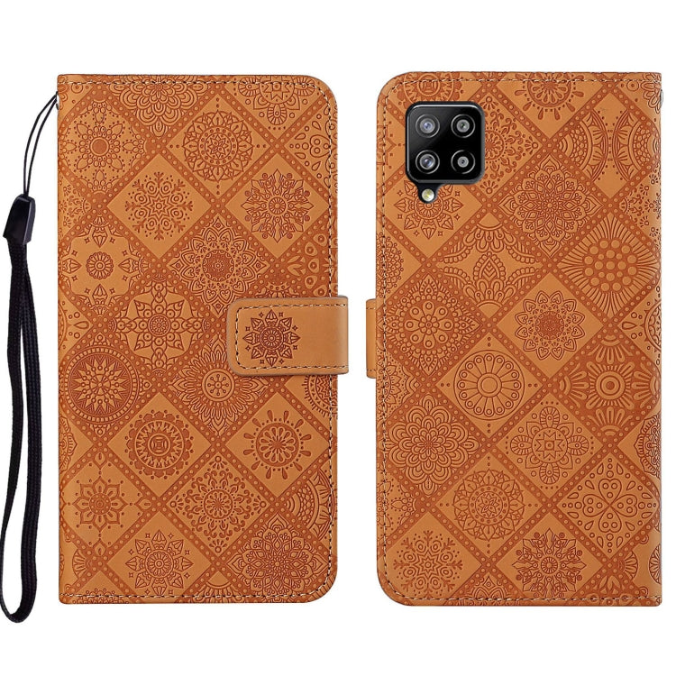 For Samsung Galaxy A22 4G Ethnic Style Embossed Pattern Leather Phone Case
