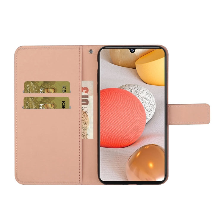 For Samsung Galaxy A22 4G Ethnic Style Embossed Pattern Leather Phone Case