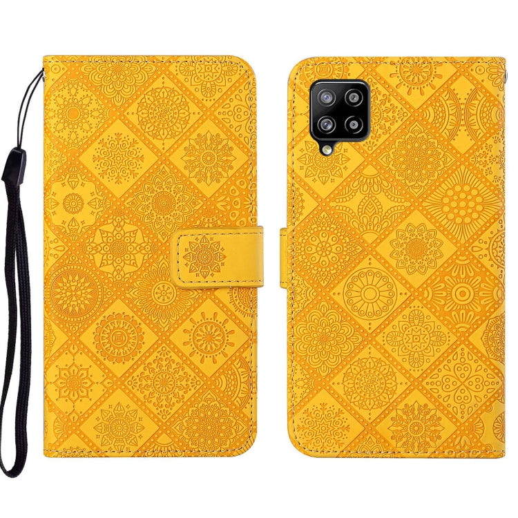 For Samsung Galaxy A22 4G Ethnic Style Embossed Pattern Leather Phone Case