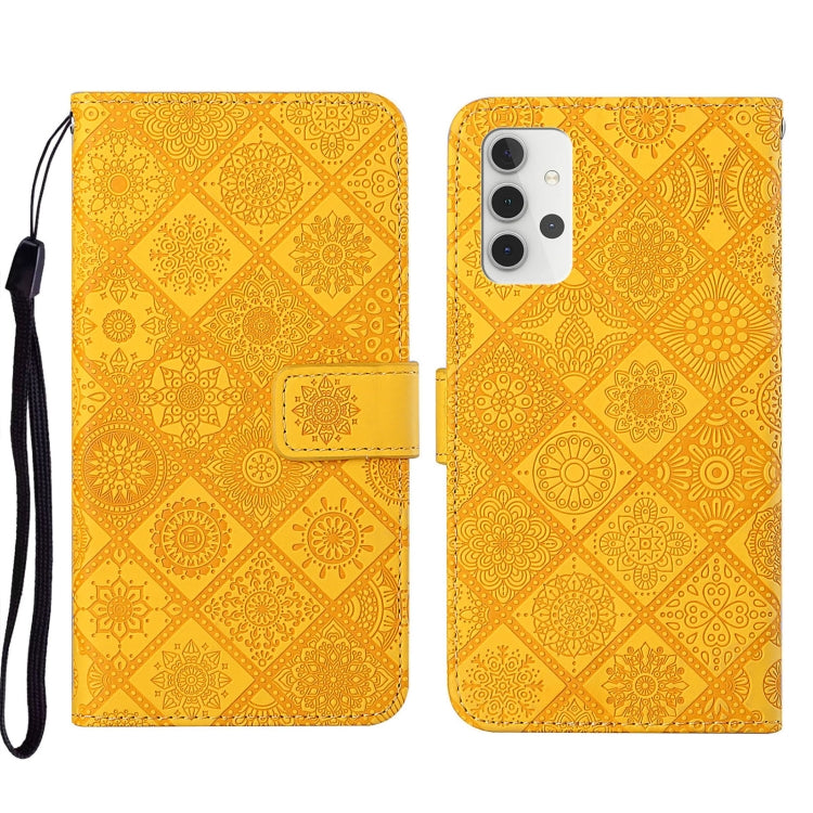 For Samsung Galaxy A32 4G Ethnic Style Embossed Pattern Leather Phone Case