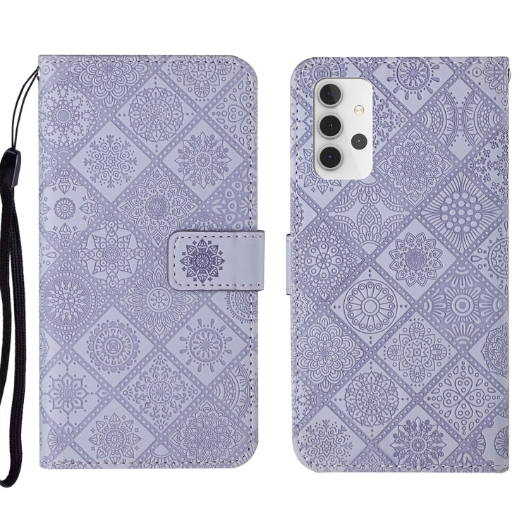 For Samsung Galaxy A32 4G Ethnic Style Embossed Pattern Leather Phone Case