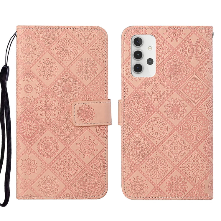 For Samsung Galaxy A32 5G Ethnic Style Embossed Pattern Leather Phone Case