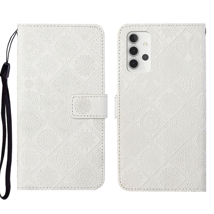 For Samsung Galaxy A32 5G Ethnic Style Embossed Pattern Leather Phone Case