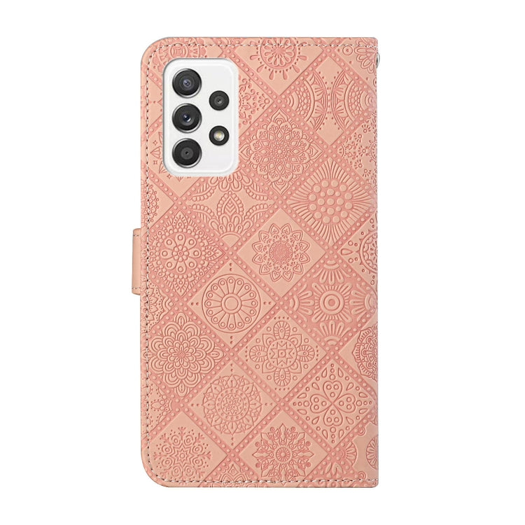 For Samsung Galaxy A52 Ethnic Style Embossed Pattern Leather Phone Case