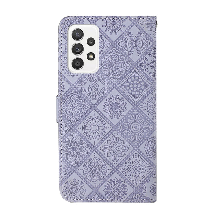 For Samsung Galaxy A52 Ethnic Style Embossed Pattern Leather Phone Case