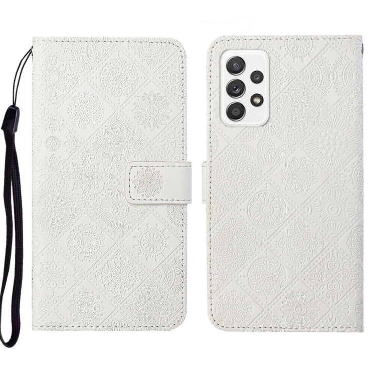 For Samsung Galaxy A53 Ethnic Style Embossed Pattern Leather Phone Case
