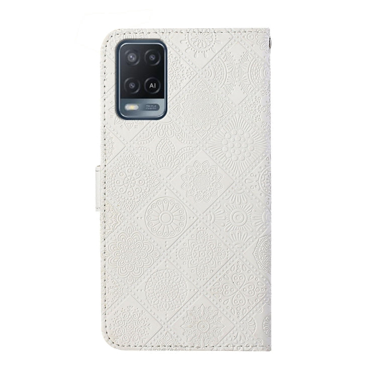 For OPPO A54 Ethnic Style Embossed Pattern Leather Phone Case