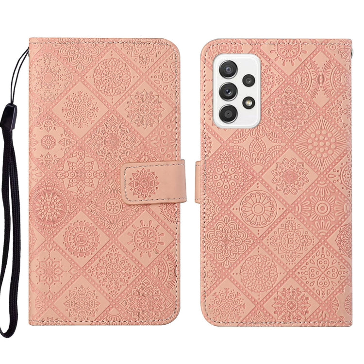 For Samsung Galaxy A73 5G Ethnic Style Embossed Pattern Leather Phone Case