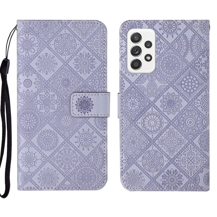 For Samsung Galaxy A73 5G Ethnic Style Embossed Pattern Leather Phone Case