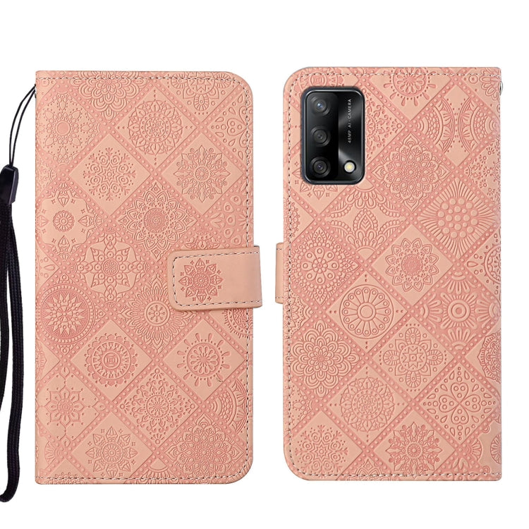 For OPPO A74 4G Ethnic Style Embossed Pattern Leather Phone Case