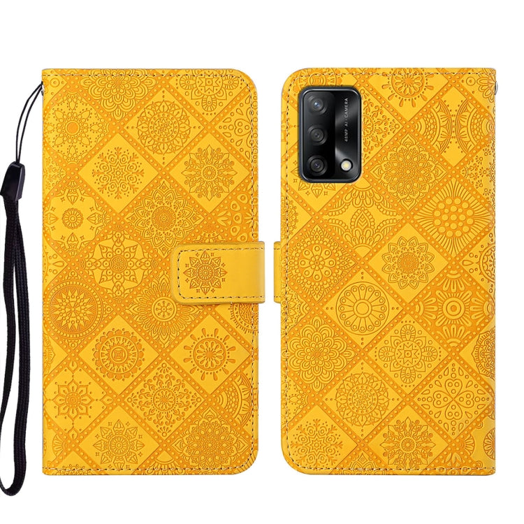 For OPPO A74 4G Ethnic Style Embossed Pattern Leather Phone Case