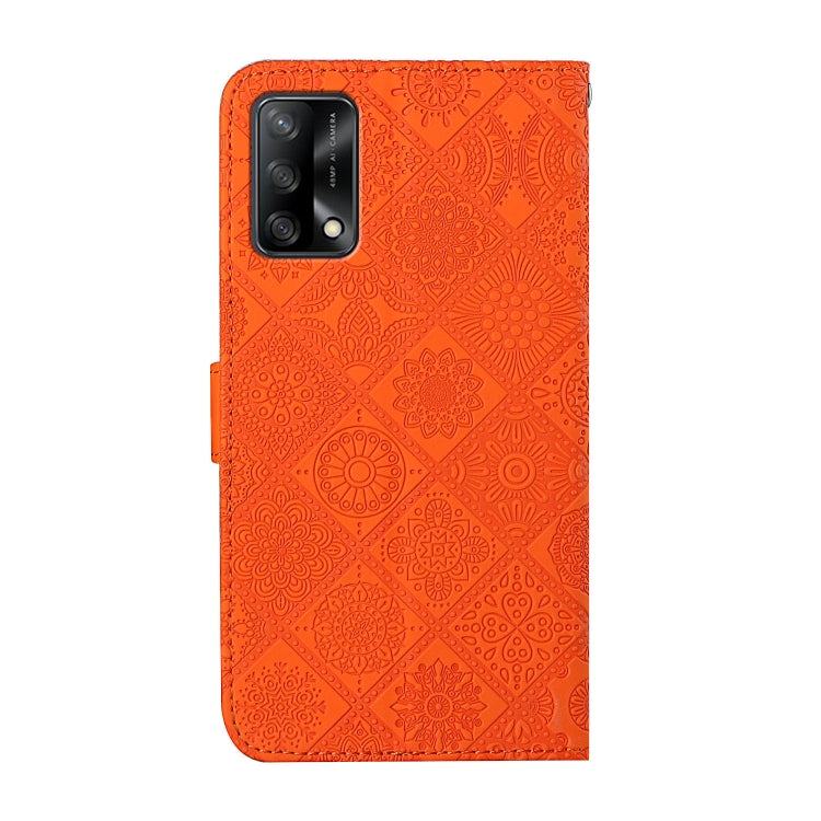 For OPPO A74 4G Ethnic Style Embossed Pattern Leather Phone Case