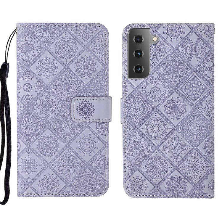 For Samsung Galaxy S22+ 5G Ethnic Style Embossed Pattern Leather Phone Case