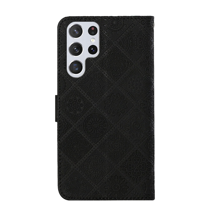 For Samsung Galaxy S22 Ultra 5G Ethnic Style Embossed Pattern Leather Phone Case
