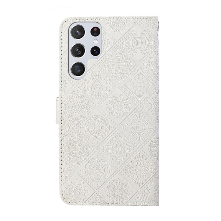 For Samsung Galaxy S22 Ultra 5G Ethnic Style Embossed Pattern Leather Phone Case