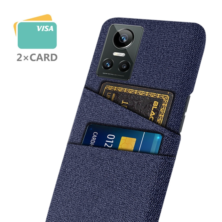 For OPPO Realme GT Neo3 Cloth Texture PC + Nylon Phone Case with Dual Card Slots