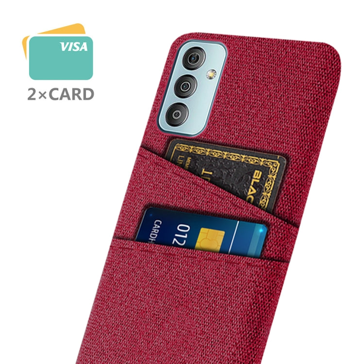 For Samsung Galaxy F23 5G Cloth Texture PC + Nylon Phone Case with Dual Card Slots