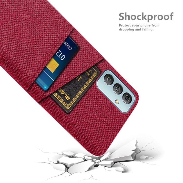 For Samsung Galaxy F23 5G Cloth Texture PC + Nylon Phone Case with Dual Card Slots
