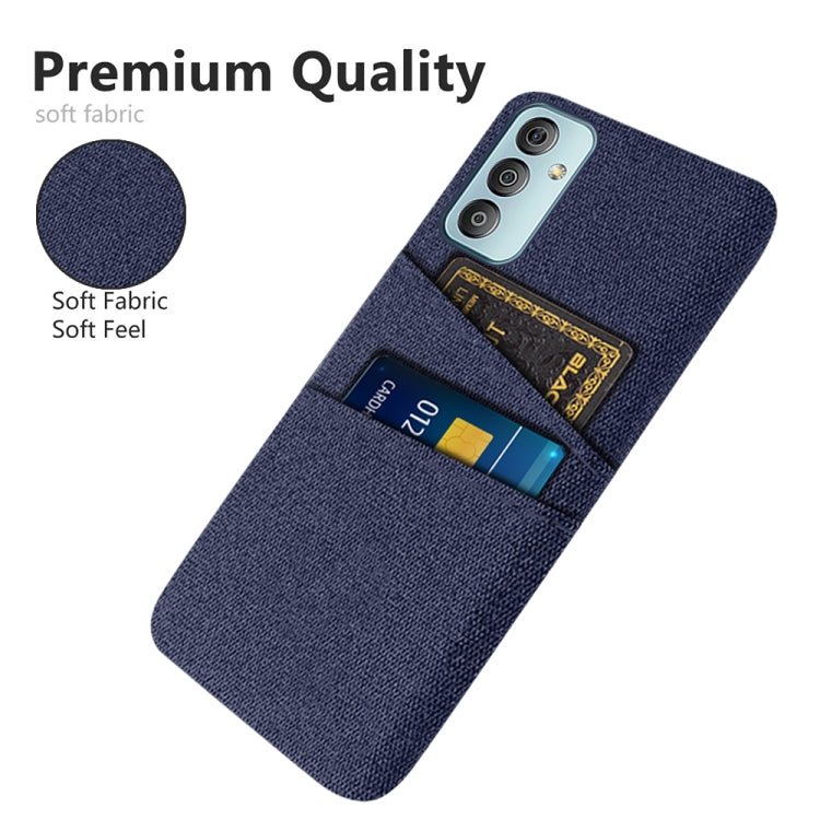 For Samsung Galaxy F23 5G Cloth Texture PC + Nylon Phone Case with Dual Card Slots