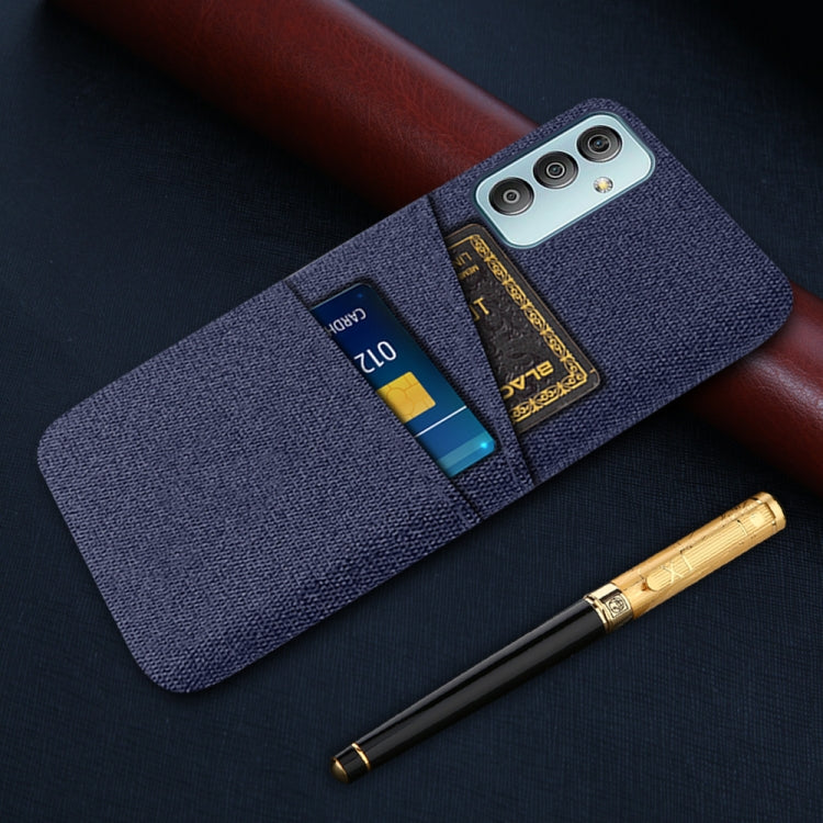 For Samsung Galaxy F23 5G Cloth Texture PC + Nylon Phone Case with Dual Card Slots