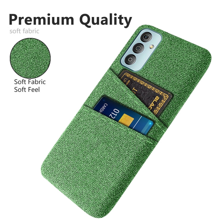 For Samsung Galaxy F23 5G Cloth Texture PC + Nylon Phone Case with Dual Card Slots