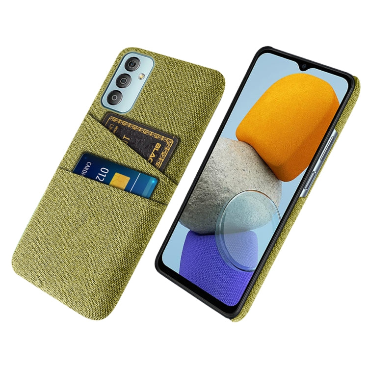 For Samsung Galaxy M23 5G Cloth Texture PC + Nylon Phone Case with Dual Card Slots