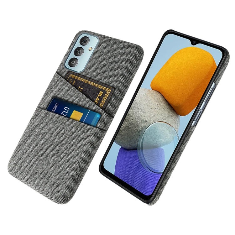 For Samsung Galaxy M23 5G Cloth Texture PC + Nylon Phone Case with Dual Card Slots