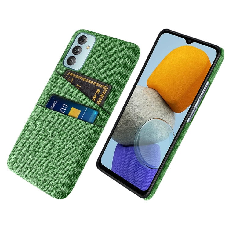 For Samsung Galaxy M23 5G Cloth Texture PC + Nylon Phone Case with Dual Card Slots